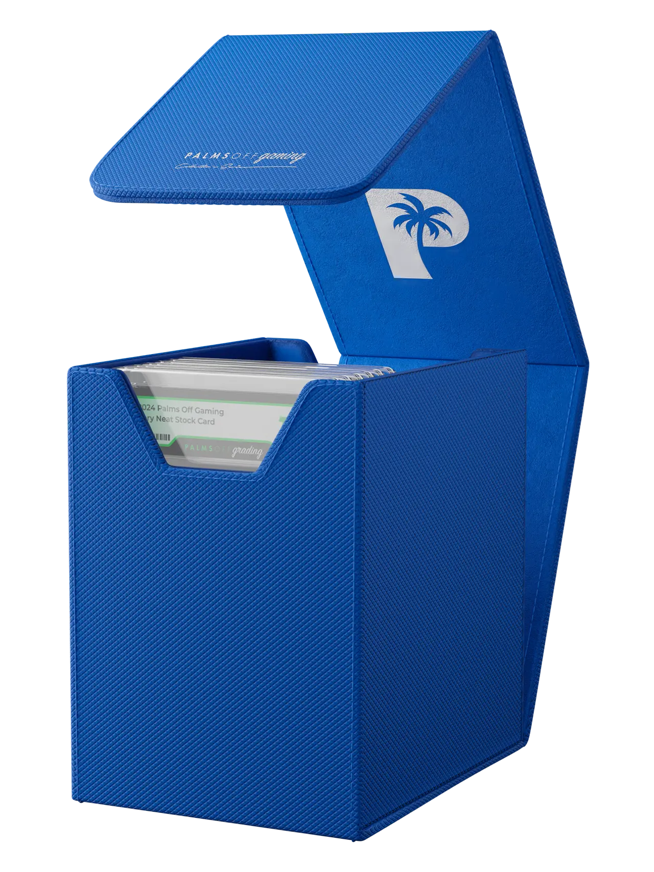 POCKET GAMES - Palms Off Gaming: Collector’s Series Graded Card Storage Case (Small) Blue TCG Accessories