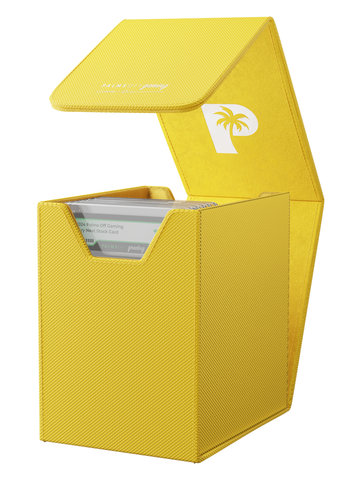 POCKET GAMES - Palms Off Gaming: Collector’s Series Graded Card Storage Case (Small) Yellow TCG Accessories