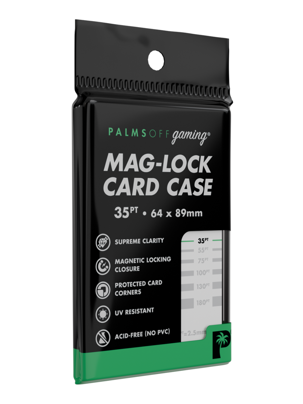 Palms Off Gaming Mag-Lock Card Case packaging on a white background