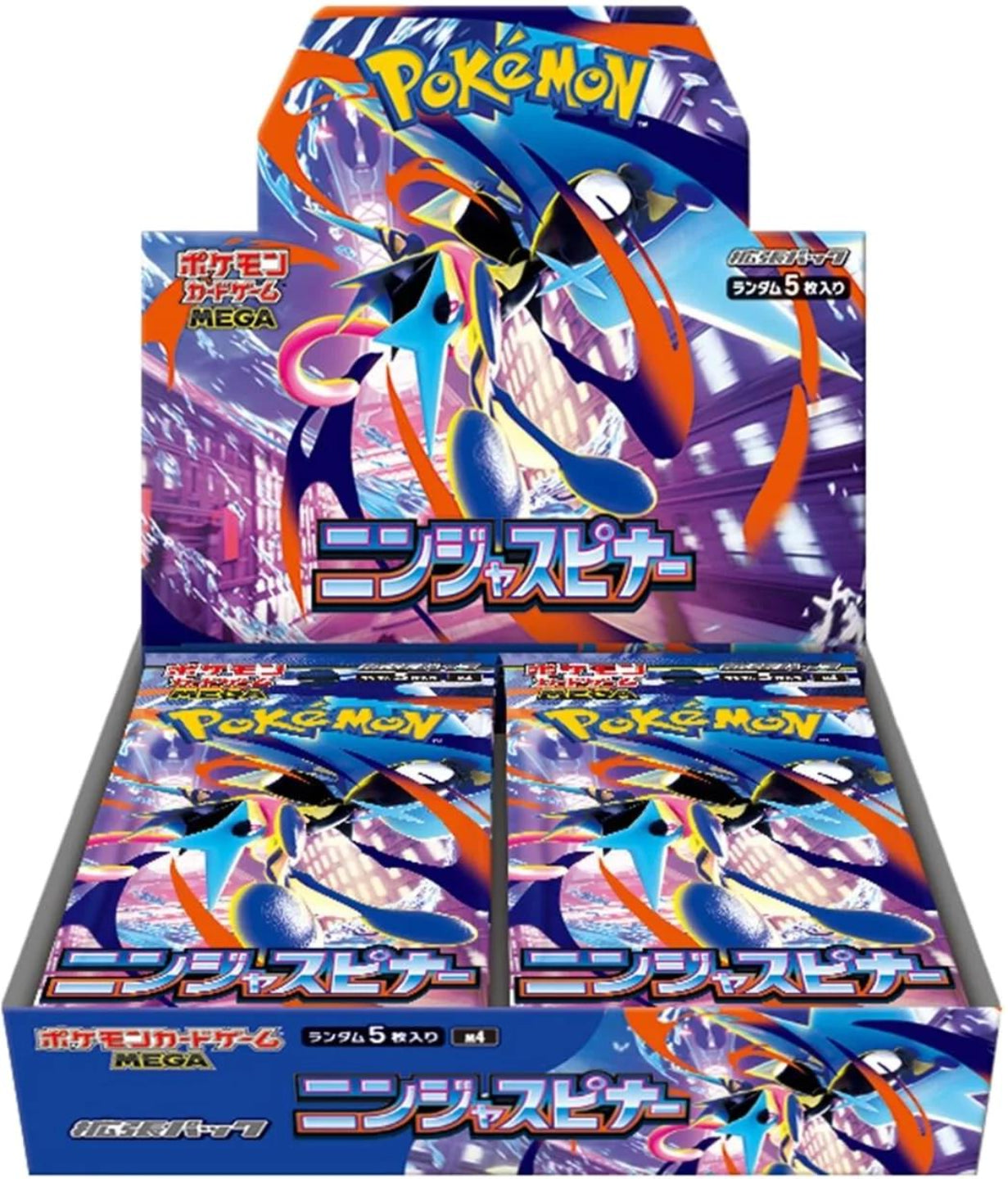 Pokémon trading card game box featuring Mega Ninjaspin with colorful design
