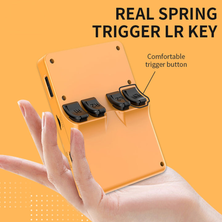 the Powkiddy RGB20S comes equipped with spring trigger L/R buttons
