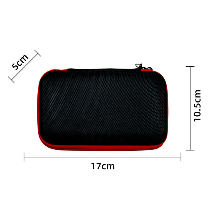Dimensions of the hard shell RGB30 bag. 17cm long by 10.5cm wide by 5cm thick