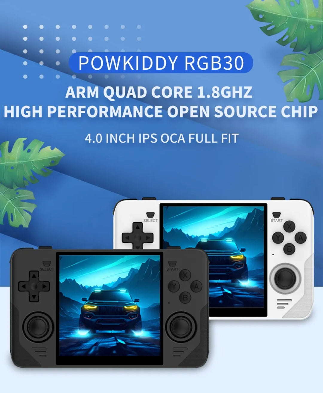 Powkiddy RGB30 Quad Core 1.8GHZ CPU. Open source chip