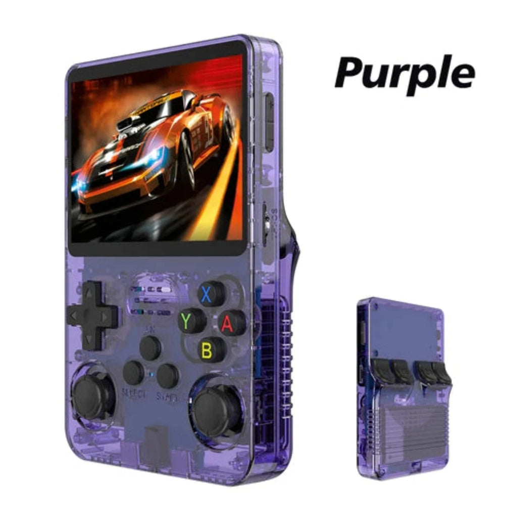 Pocket Games R36S in transparent purple