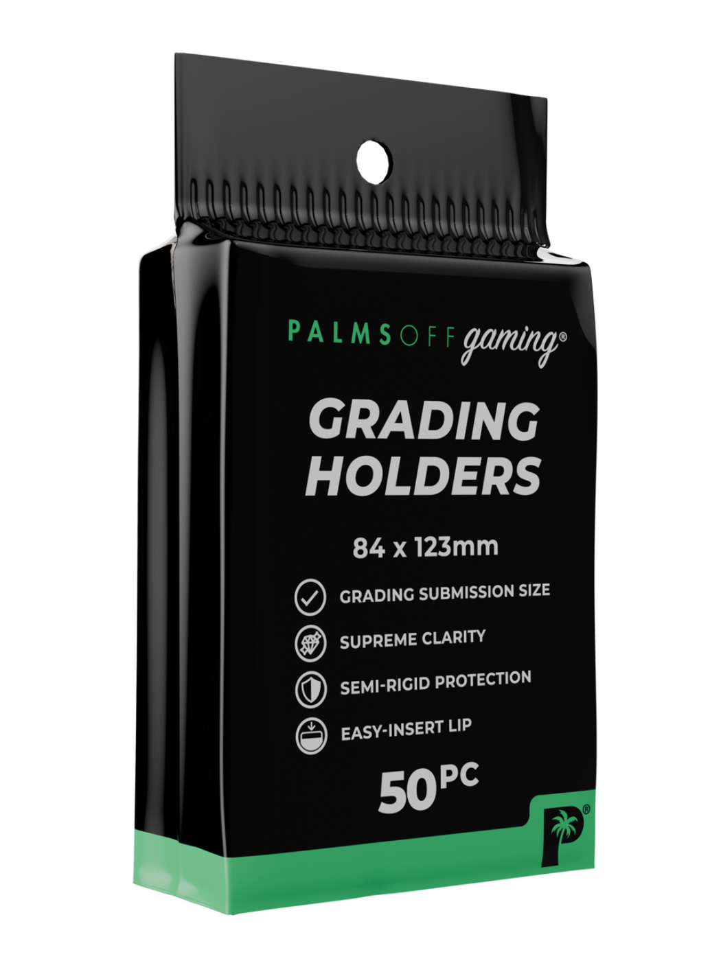 Packaging of Grading Holders - Semi Rigid with product details on a white background