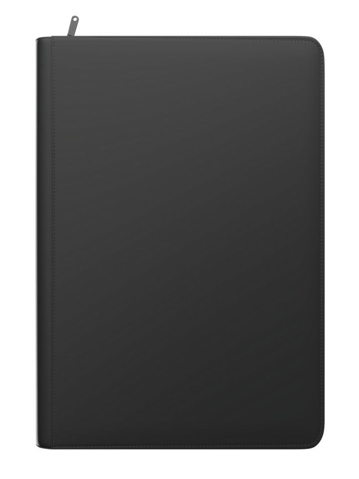 POCKET GAMES - Palms Off Gaming: STEALTH 9 Pocket Zip Trading Card Binder Black TCG Accessories