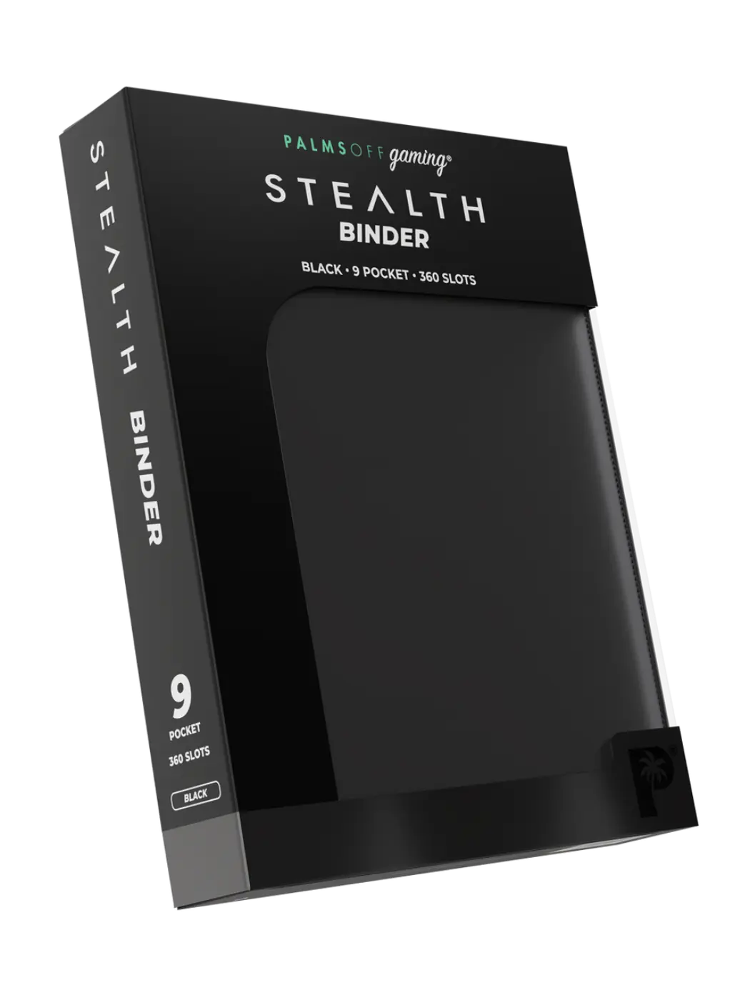 POCKET GAMES - Palms Off Gaming: STEALTH 9 Pocket Zip Trading Card Binder Black TCG Accessories