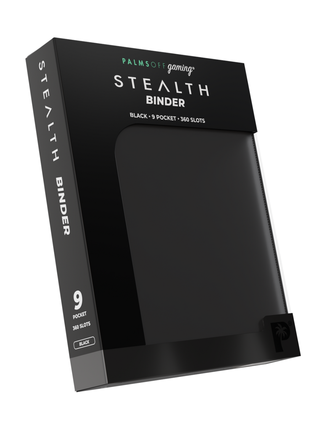 POCKET GAMES - Palms Off Gaming: STEALTH 9 Pocket Zip Trading Card Binder Black TCG Accessories
