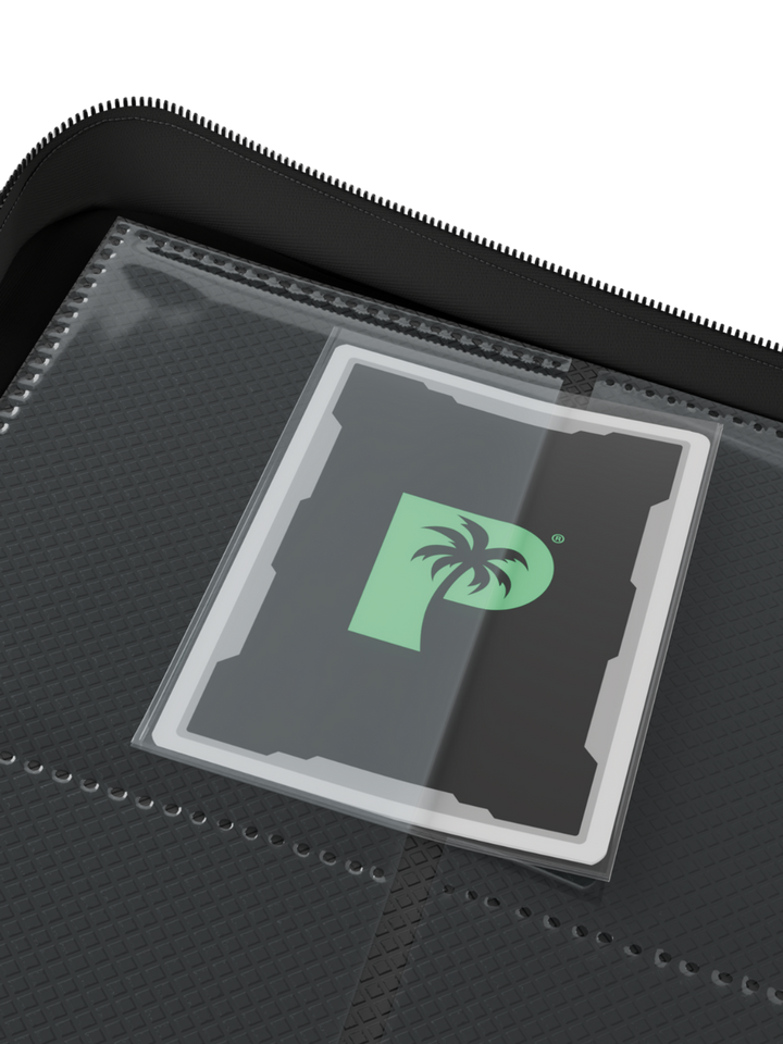 POCKET GAMES - Palms Off Gaming: STEALTH 9 Pocket Zip Trading Card Binder Black TCG Accessories