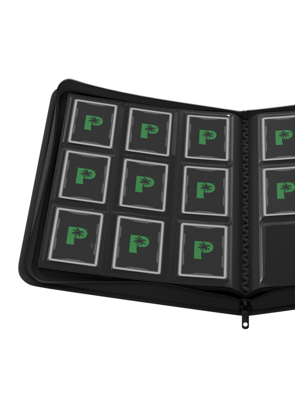 POCKET GAMES - Palms Off Gaming: STEALTH 9 Pocket Zip Trading Card Binder Black TCG Accessories