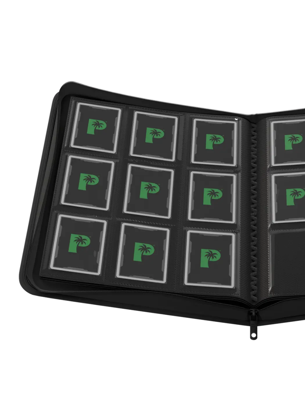 POCKET GAMES - Palms Off Gaming: STEALTH 9 Pocket Zip Trading Card Binder Black TCG Accessories