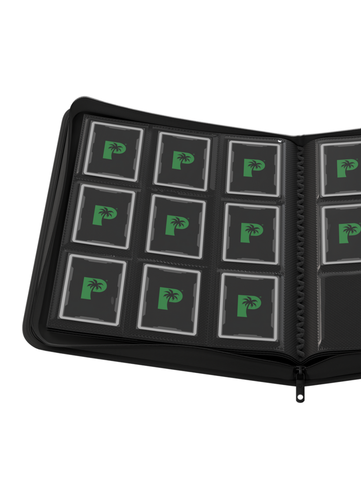 POCKET GAMES - Palms Off Gaming: STEALTH 9 Pocket Zip Trading Card Binder Black TCG Accessories