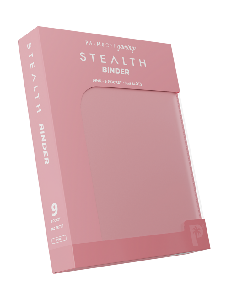 POCKET GAMES - Palms Off Gaming: STEALTH 9 Pocket Zip Trading Card Binder Black TCG Accessories