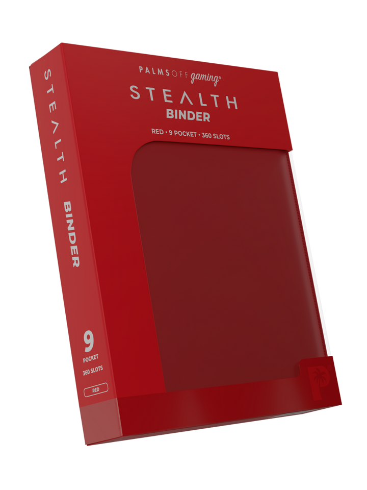 POCKET GAMES - Palms Off Gaming: STEALTH 9 Pocket Zip Trading Card Binder Black TCG Accessories