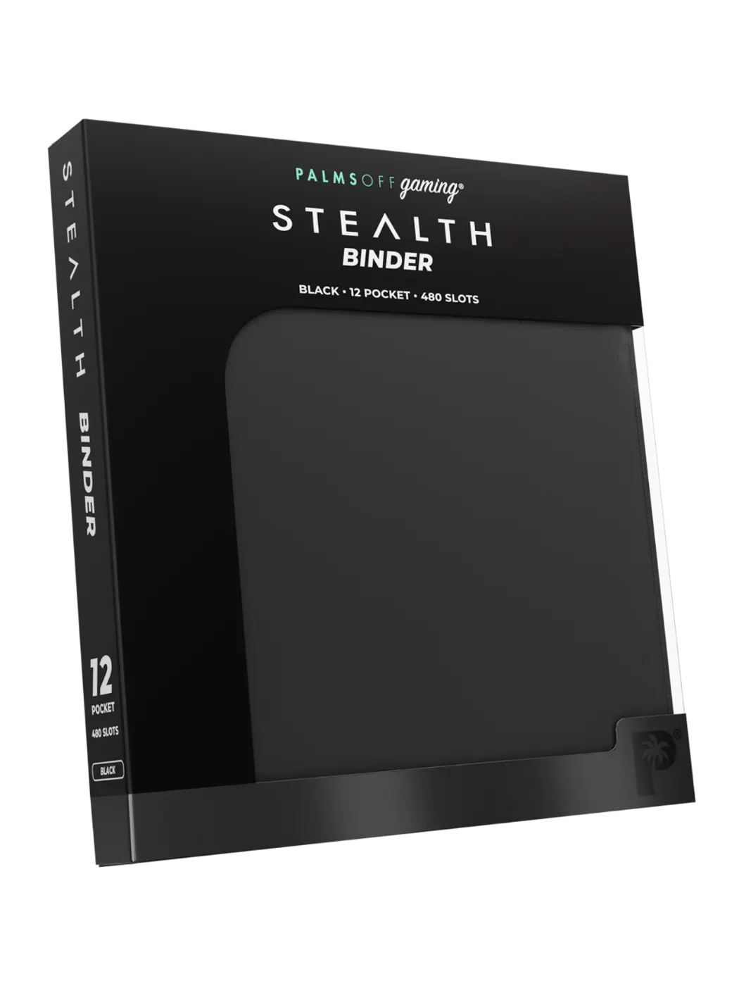 POCKET GAMES - Palms Off Gaming: STEALTH 12 Pocket Zip Trading Card Binder Black TCG Accessories