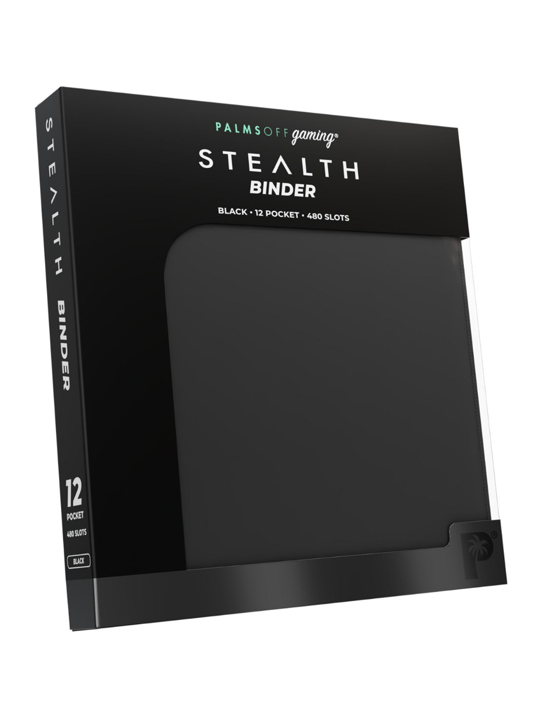 POCKET GAMES - Palms Off Gaming: STEALTH 12 Pocket Zip Trading Card Binder Black TCG Accessories