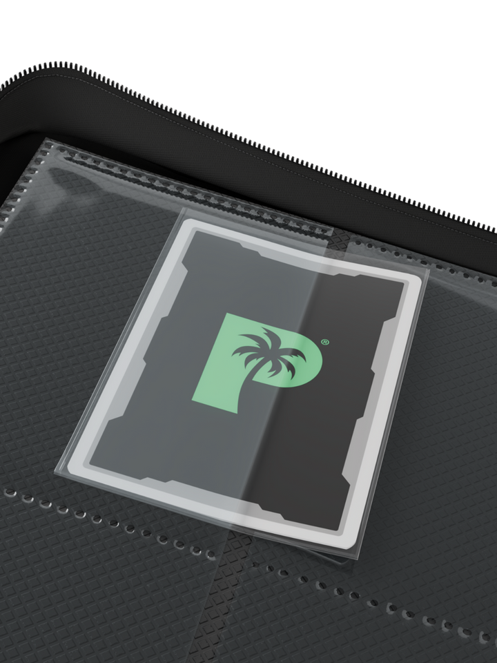 POCKET GAMES - Palms Off Gaming: STEALTH 12 Pocket Zip Trading Card Binder Black TCG Accessories