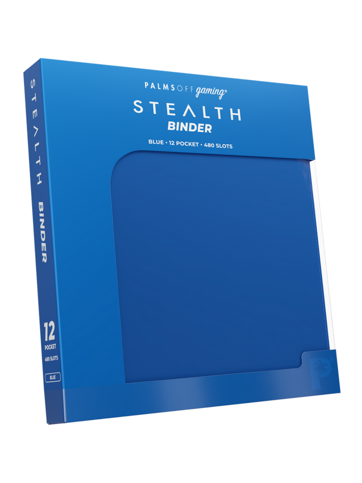 POCKET GAMES - Palms Off Gaming: STEALTH 12 Pocket Zip Trading Card Binder Black TCG Accessories