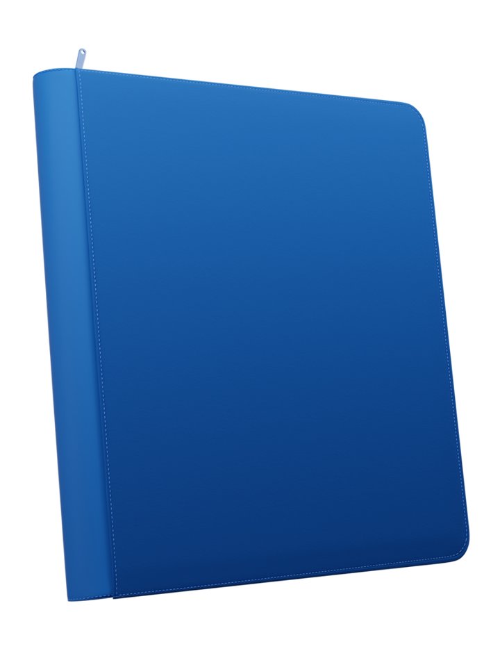POCKET GAMES - Palms Off Gaming: STEALTH 12 Pocket Zip Trading Card Binder Blue TCG Accessories