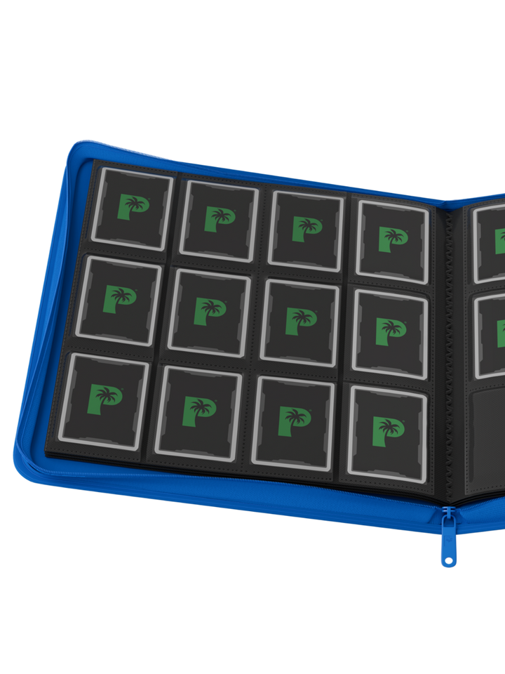 POCKET GAMES - Palms Off Gaming: STEALTH 12 Pocket Zip Trading Card Binder Black TCG Accessories