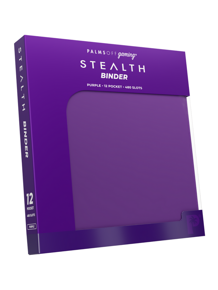 POCKET GAMES - Palms Off Gaming: STEALTH 12 Pocket Zip Trading Card Binder Black TCG Accessories