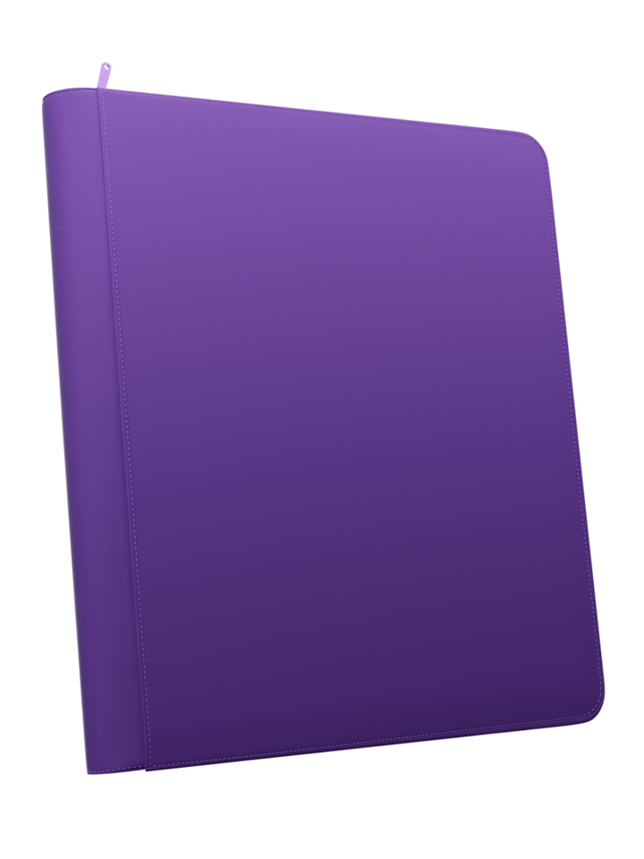 POCKET GAMES - Palms Off Gaming: STEALTH 12 Pocket Zip Trading Card Binder Purple TCG Accessories