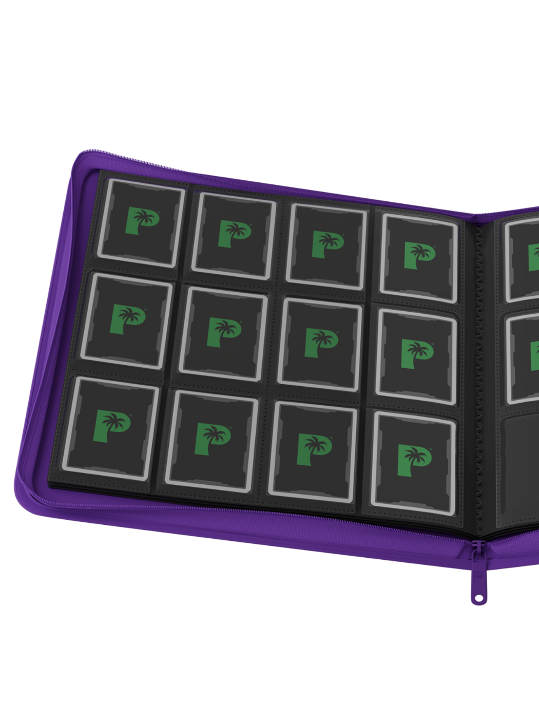 POCKET GAMES - Palms Off Gaming: STEALTH 12 Pocket Zip Trading Card Binder Black TCG Accessories