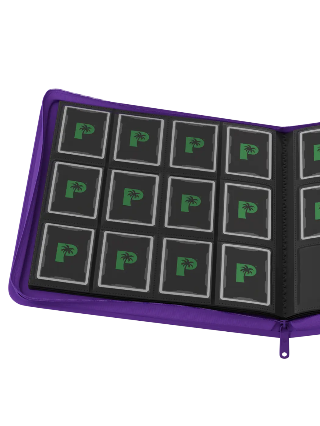 POCKET GAMES - Palms Off Gaming: STEALTH 12 Pocket Zip Trading Card Binder Black TCG Accessories