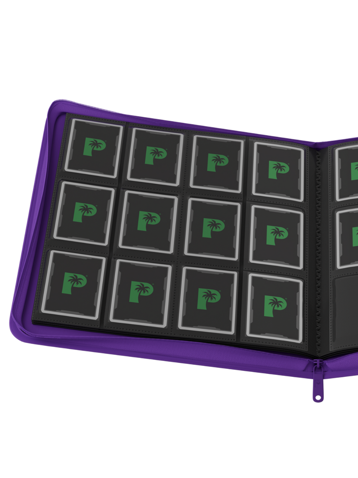 POCKET GAMES - Palms Off Gaming: STEALTH 12 Pocket Zip Trading Card Binder Black TCG Accessories