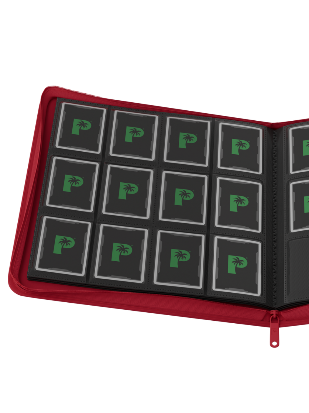 POCKET GAMES - Palms Off Gaming: STEALTH 12 Pocket Zip Trading Card Binder Black TCG Accessories