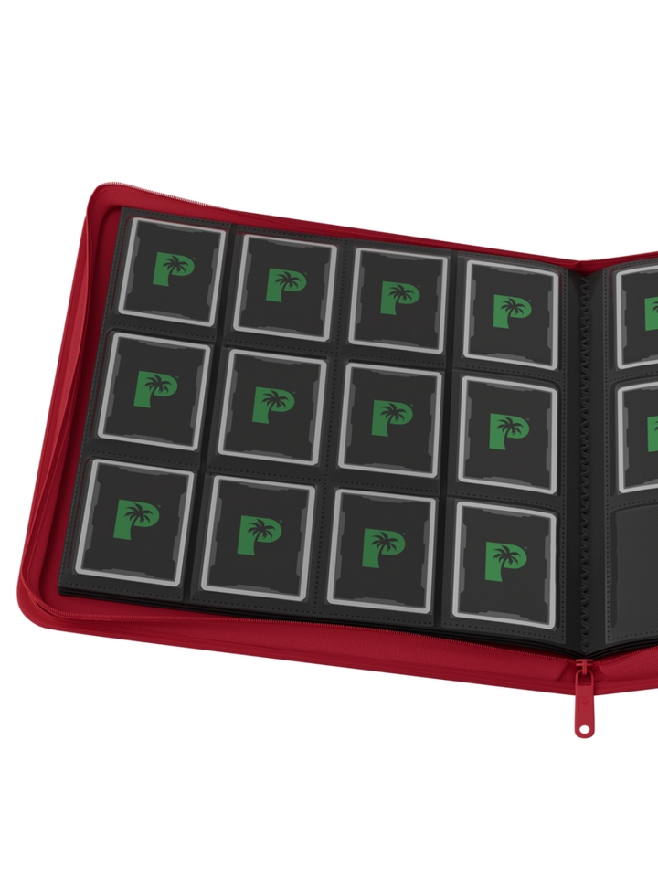POCKET GAMES - Palms Off Gaming: STEALTH 12 Pocket Zip Trading Card Binder Black TCG Accessories