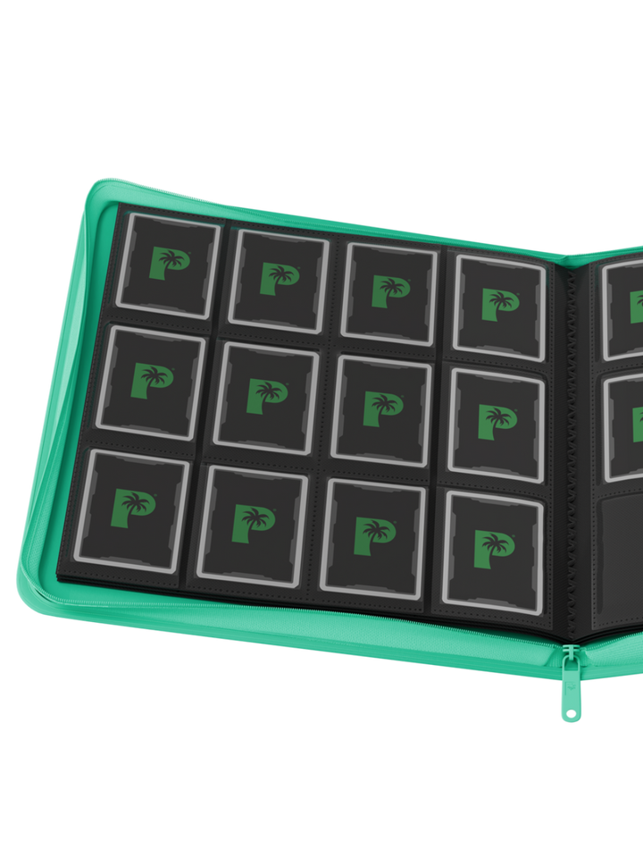 POCKET GAMES - Palms Off Gaming: STEALTH 12 Pocket Zip Trading Card Binder Black TCG Accessories