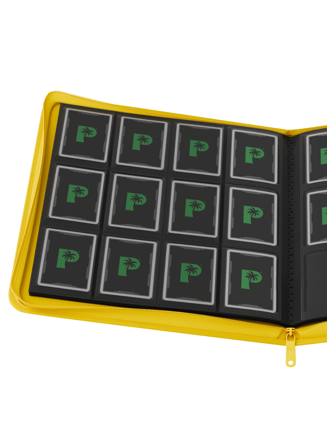 POCKET GAMES - Palms Off Gaming: STEALTH 12 Pocket Zip Trading Card Binder Black TCG Accessories