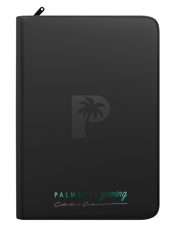 POCKET GAMES - Palms Off Gaming: Collector’s Series 9 Pocket Top Loader Zip Trading Card Binder Black TCG Accessories