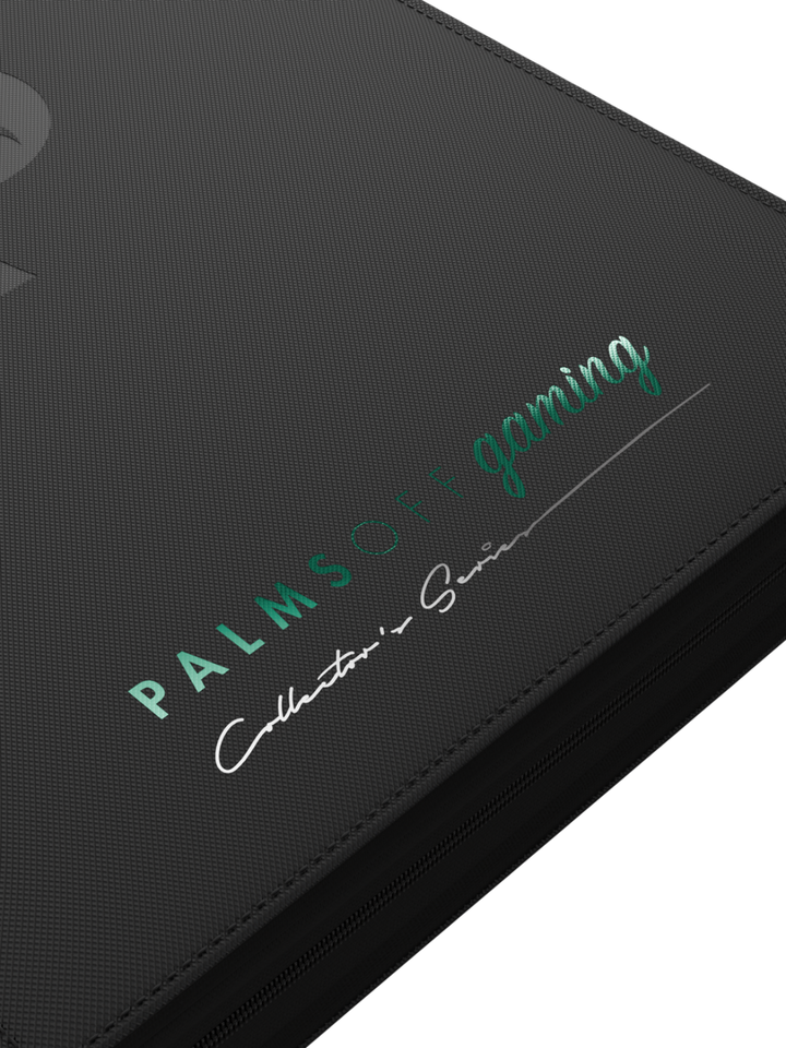 POCKET GAMES - Palms Off Gaming: Collector’s Series 9 Pocket Top Loader Zip Trading Card Binder Black TCG Accessories