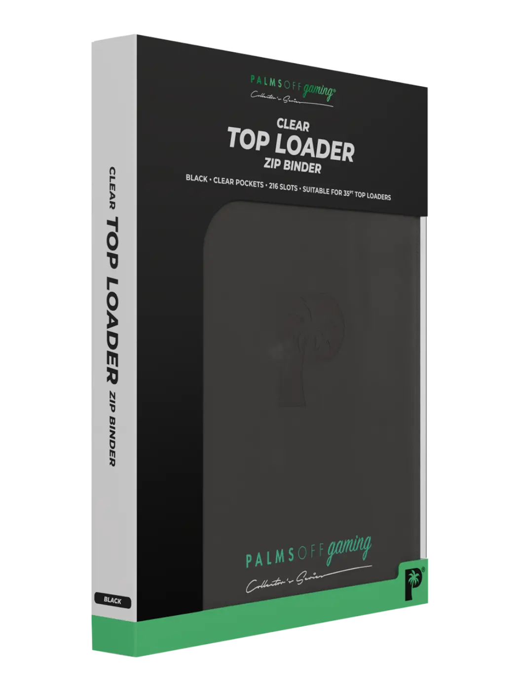 POCKET GAMES - Palms Off Gaming: Collector’s Series 9 Pocket Top Loader Zip Trading Card Binder Black TCG Accessories