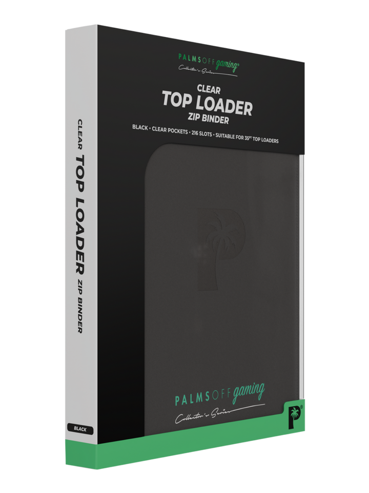 POCKET GAMES - Palms Off Gaming: Collector’s Series 9 Pocket Top Loader Zip Trading Card Binder Black TCG Accessories