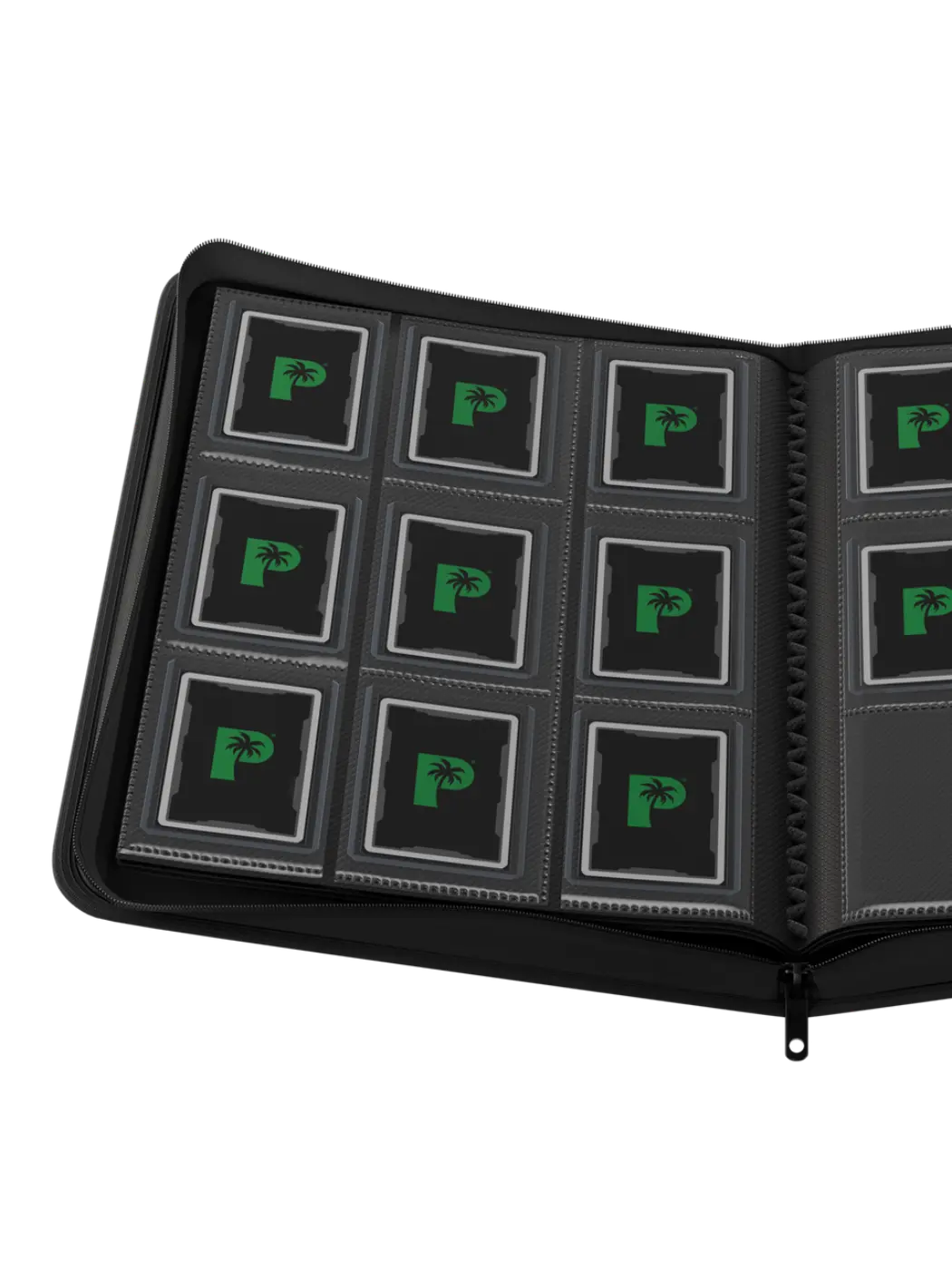 POCKET GAMES - Palms Off Gaming: Collector’s Series 9 Pocket Top Loader Zip Trading Card Binder Black TCG Accessories