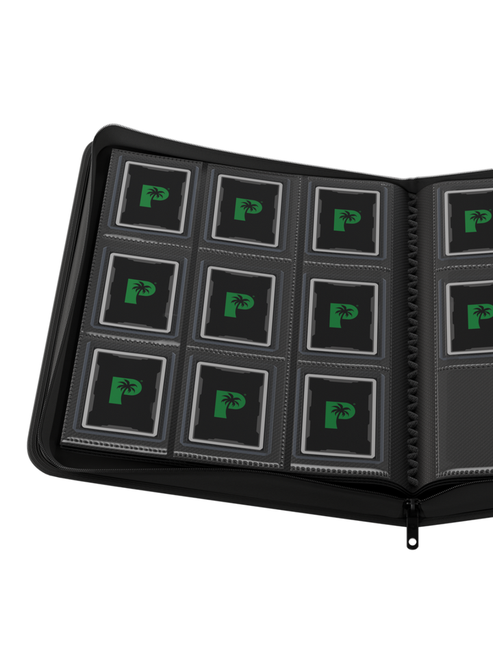 POCKET GAMES - Palms Off Gaming: Collector’s Series 9 Pocket Top Loader Zip Trading Card Binder Black TCG Accessories