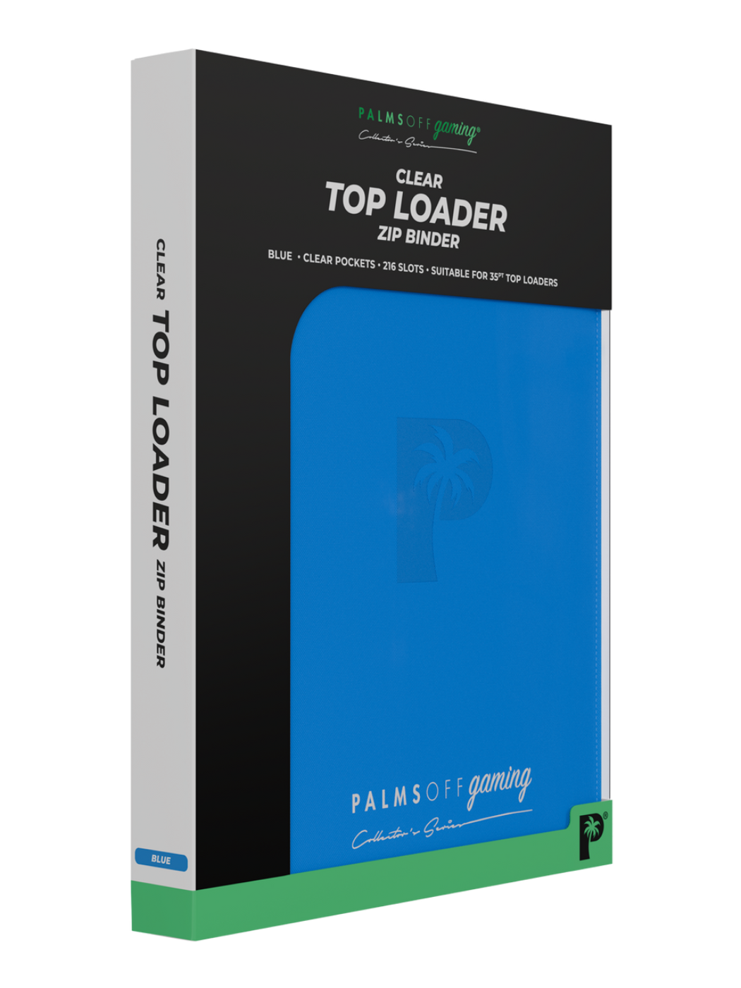 POCKET GAMES - Palms Off Gaming: Collector’s Series 9 Pocket Top Loader Zip Trading Card Binder Black TCG Accessories