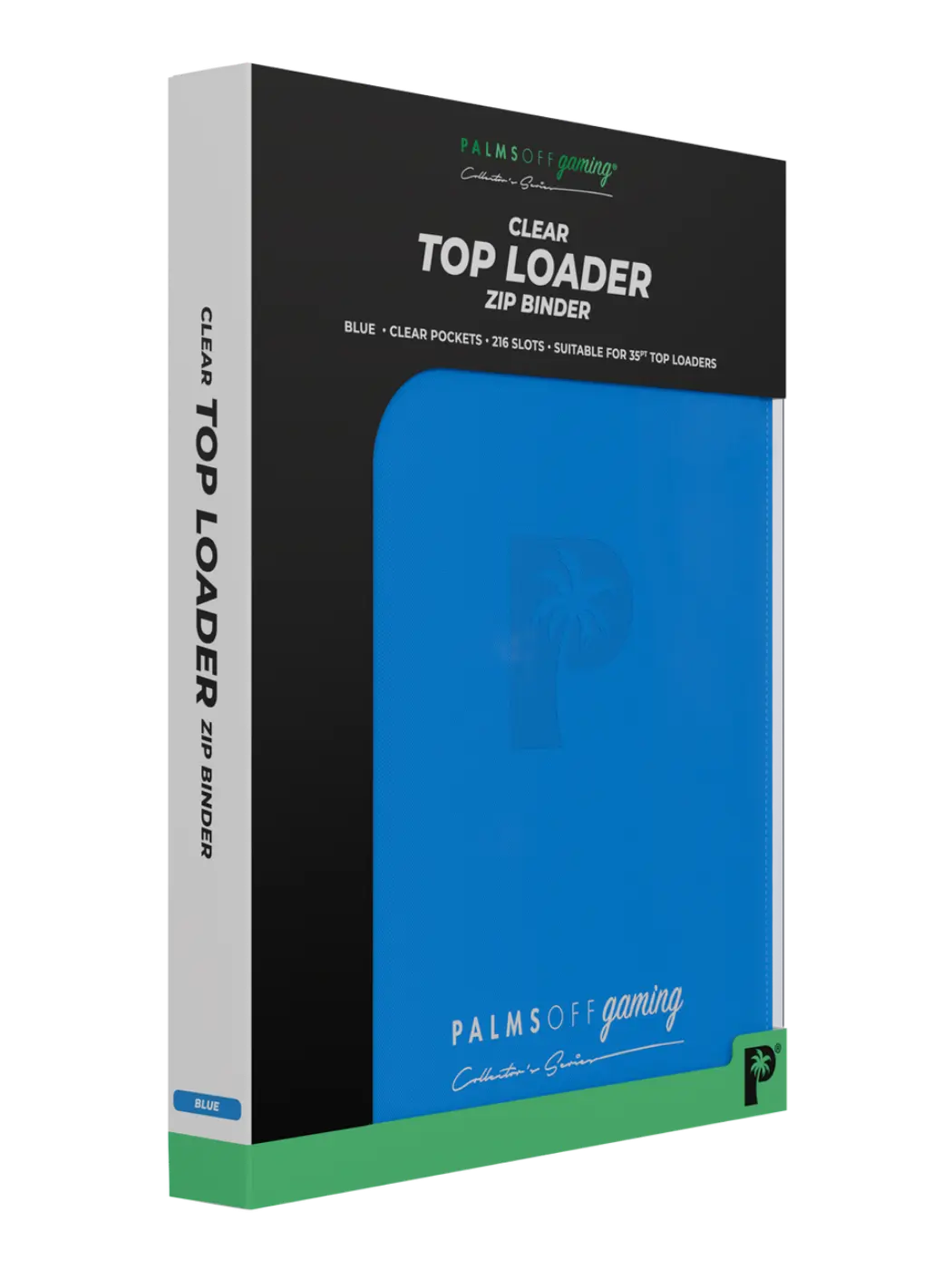 POCKET GAMES - Palms Off Gaming: Collector’s Series 9 Pocket Top Loader Zip Trading Card Binder Black TCG Accessories