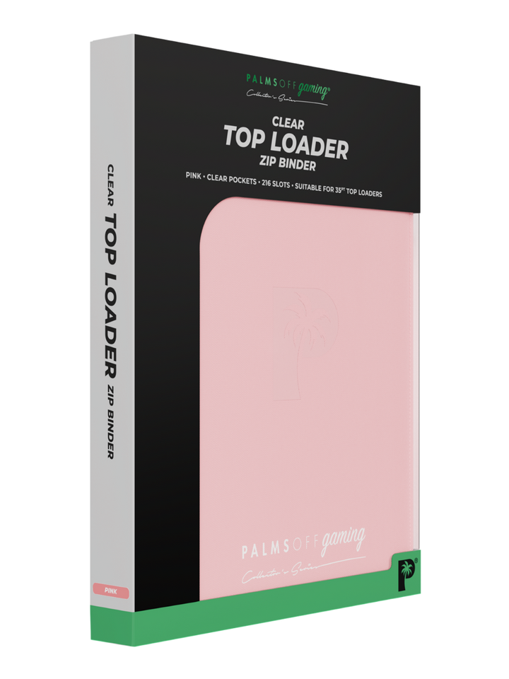 POCKET GAMES - Palms Off Gaming: Collector’s Series 9 Pocket Top Loader Zip Trading Card Binder Black TCG Accessories