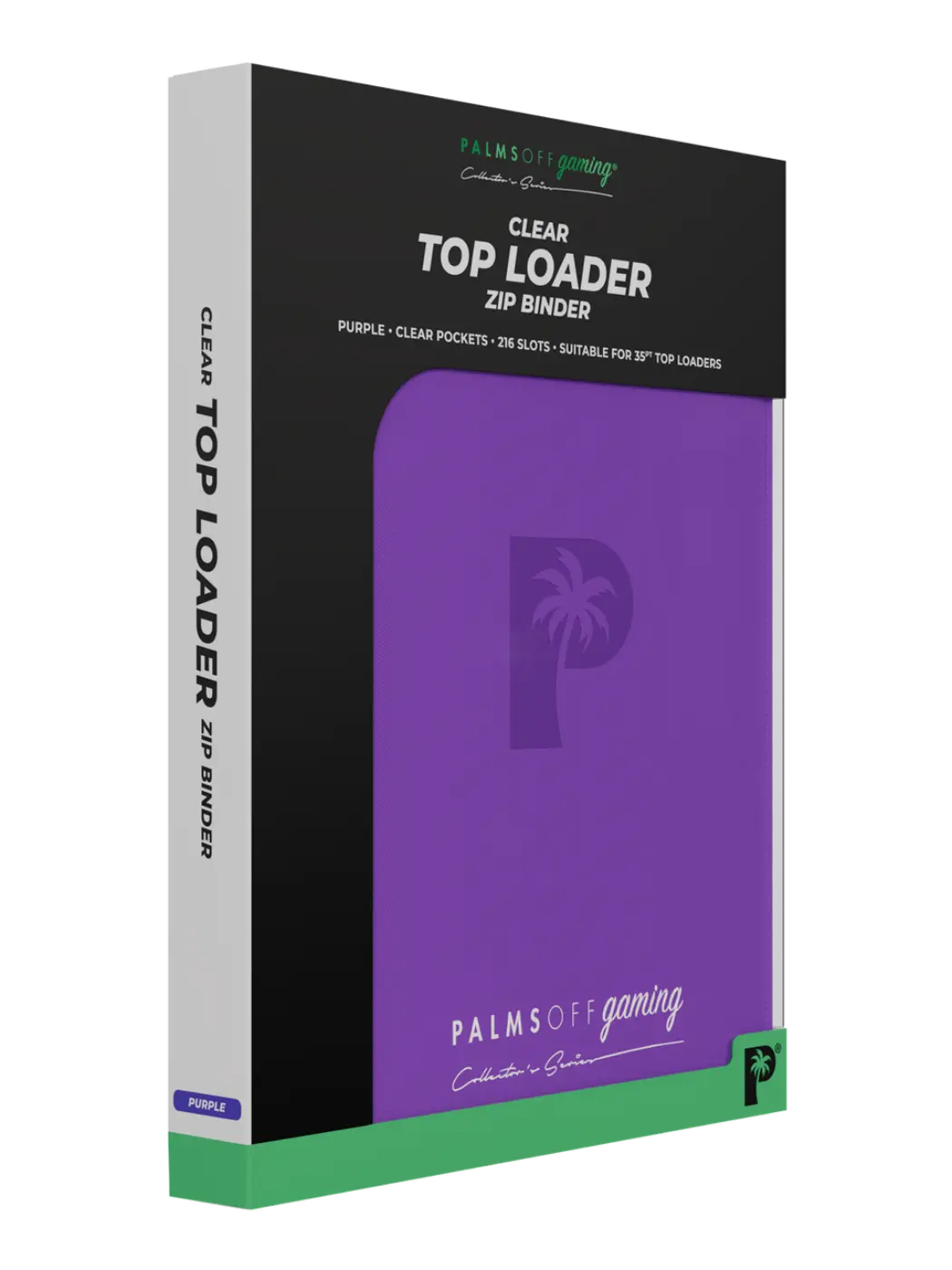 POCKET GAMES - Palms Off Gaming: Collector’s Series 9 Pocket Top Loader Zip Trading Card Binder Black TCG Accessories