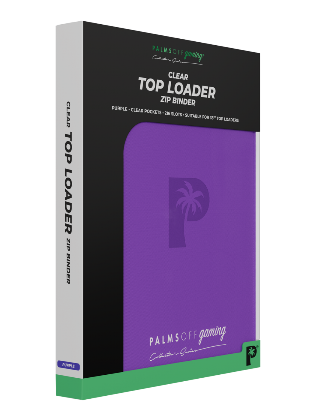 POCKET GAMES - Palms Off Gaming: Collector’s Series 9 Pocket Top Loader Zip Trading Card Binder Black TCG Accessories