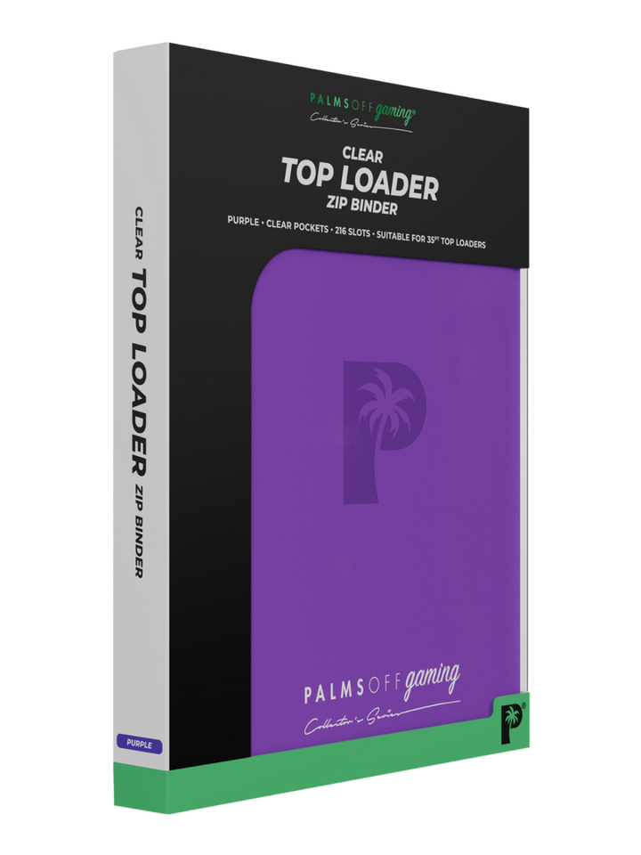 POCKET GAMES - Palms Off Gaming: Collector’s Series 9 Pocket Top Loader Zip Trading Card Binder Black TCG Accessories
