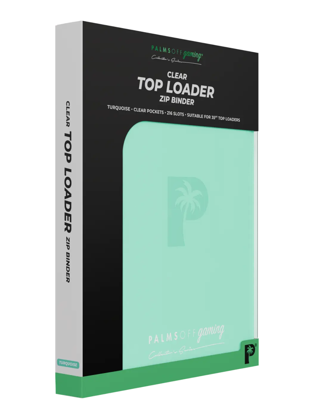 POCKET GAMES - Palms Off Gaming: Collector’s Series 9 Pocket Top Loader Zip Trading Card Binder Black TCG Accessories