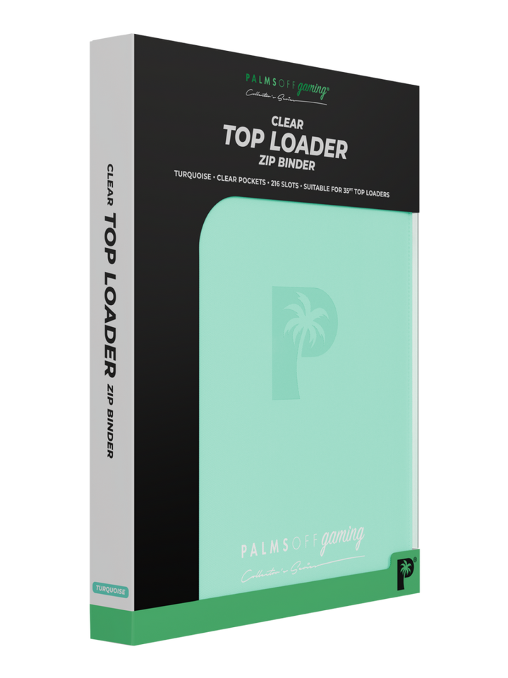 POCKET GAMES - Palms Off Gaming: Collector’s Series 9 Pocket Top Loader Zip Trading Card Binder Black TCG Accessories