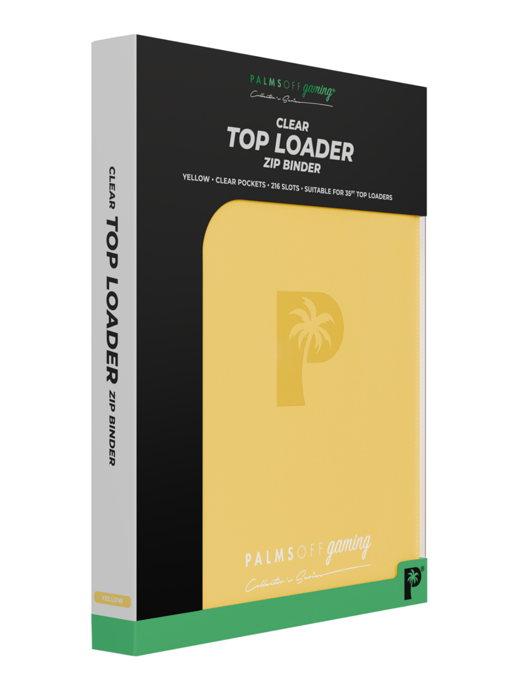 POCKET GAMES - Palms Off Gaming: Collector’s Series 9 Pocket Top Loader Zip Trading Card Binder Black TCG Accessories