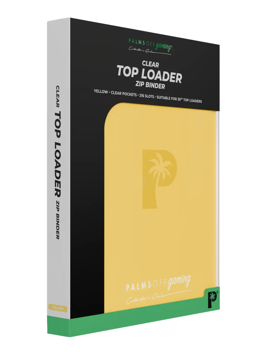 POCKET GAMES - Palms Off Gaming: Collector’s Series 9 Pocket Top Loader Zip Trading Card Binder Black TCG Accessories