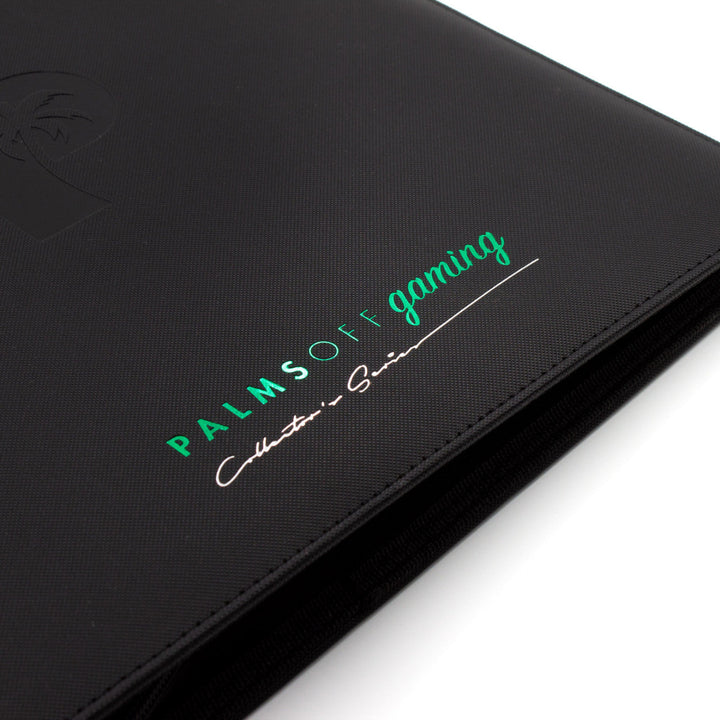 POCKET GAMES - Palms Off Gaming: Collector’s Series 12 Pocket Zip Trading Card Binder Black TCG Accessories